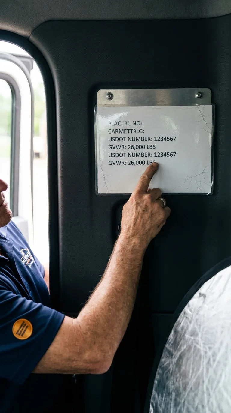 USDOT licensing placard verification in Griggsville